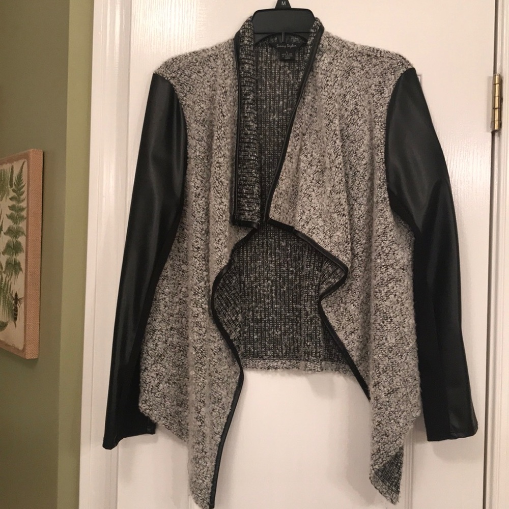 Black/gray boucle jacket